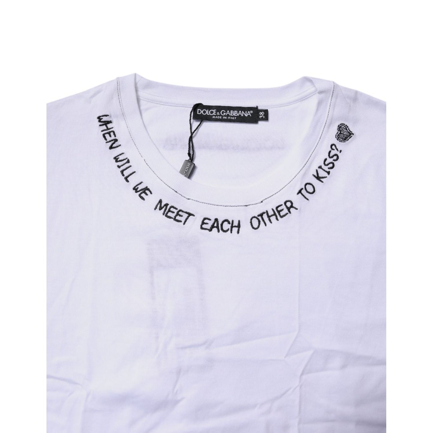 Dolce & Gabbana White Cotton Sleeveless Printed Tank T-shirt