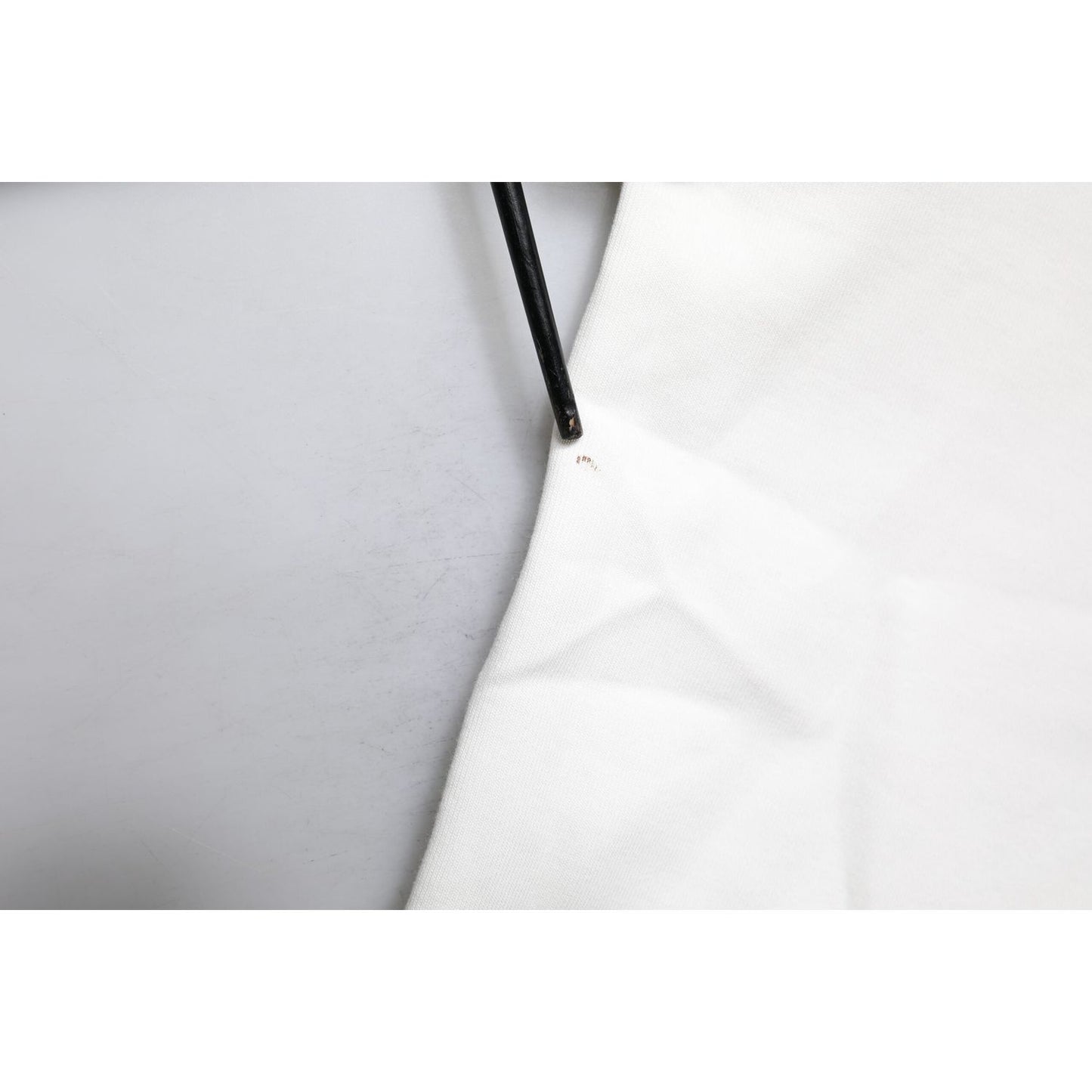 Dolce & Gabbana White Cotton Blend 3/4 Sleeves Blouse Top