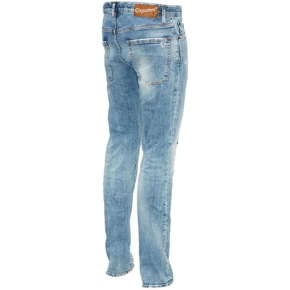Dsquared² Blue Cotton Men's Slim Fit Jean