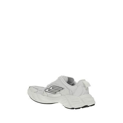 Balenciaga White Calf Leather Bos Taurus Athletic Sneakers