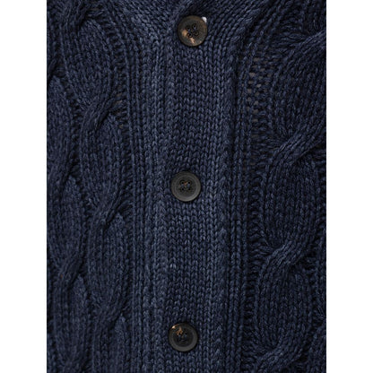 Cruciani Blue Cashmere Cardigan