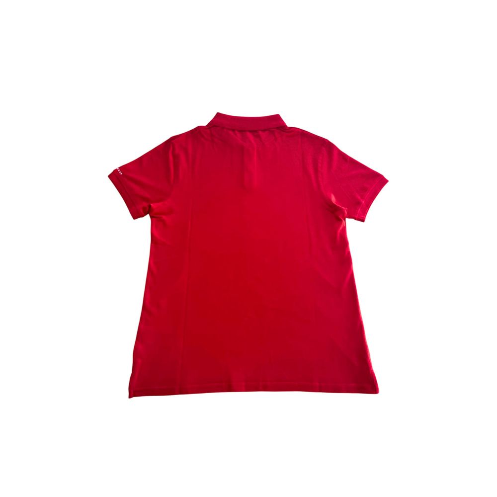 Trussardi Beachwear Red Cotton Polo Shirt