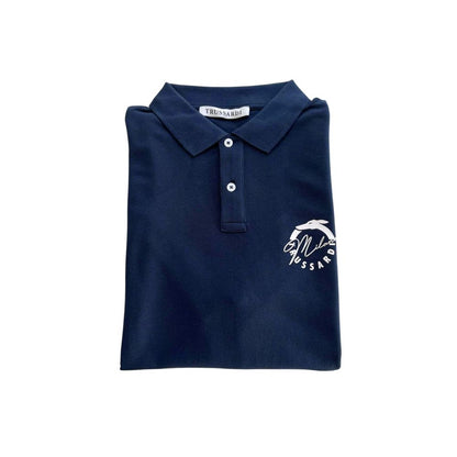 Trussardi Beachwear Blue Cotton Men's Polo Shirt