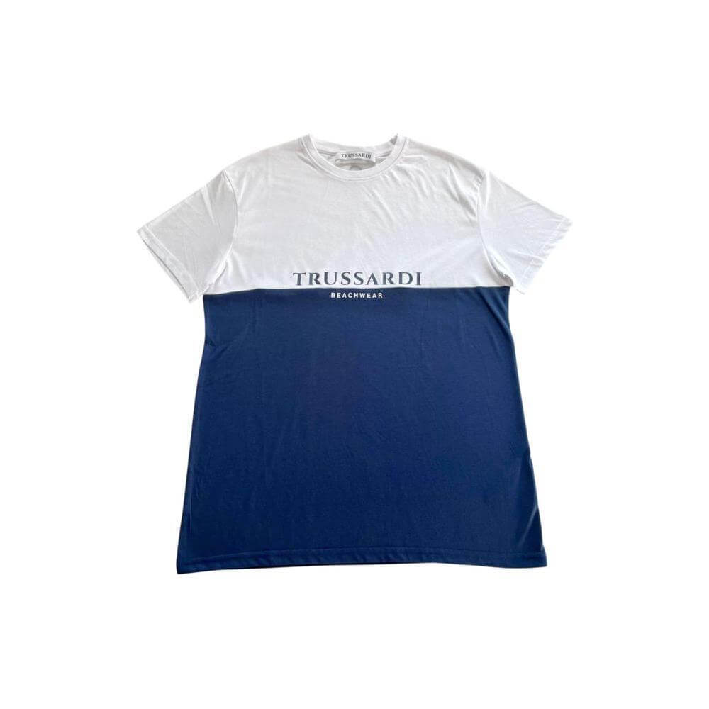 Trussardi Beachwear Blue Polyester T-Shirt