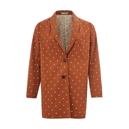 Lardini Chic Cotton Brown Jacket for the Modern Woman