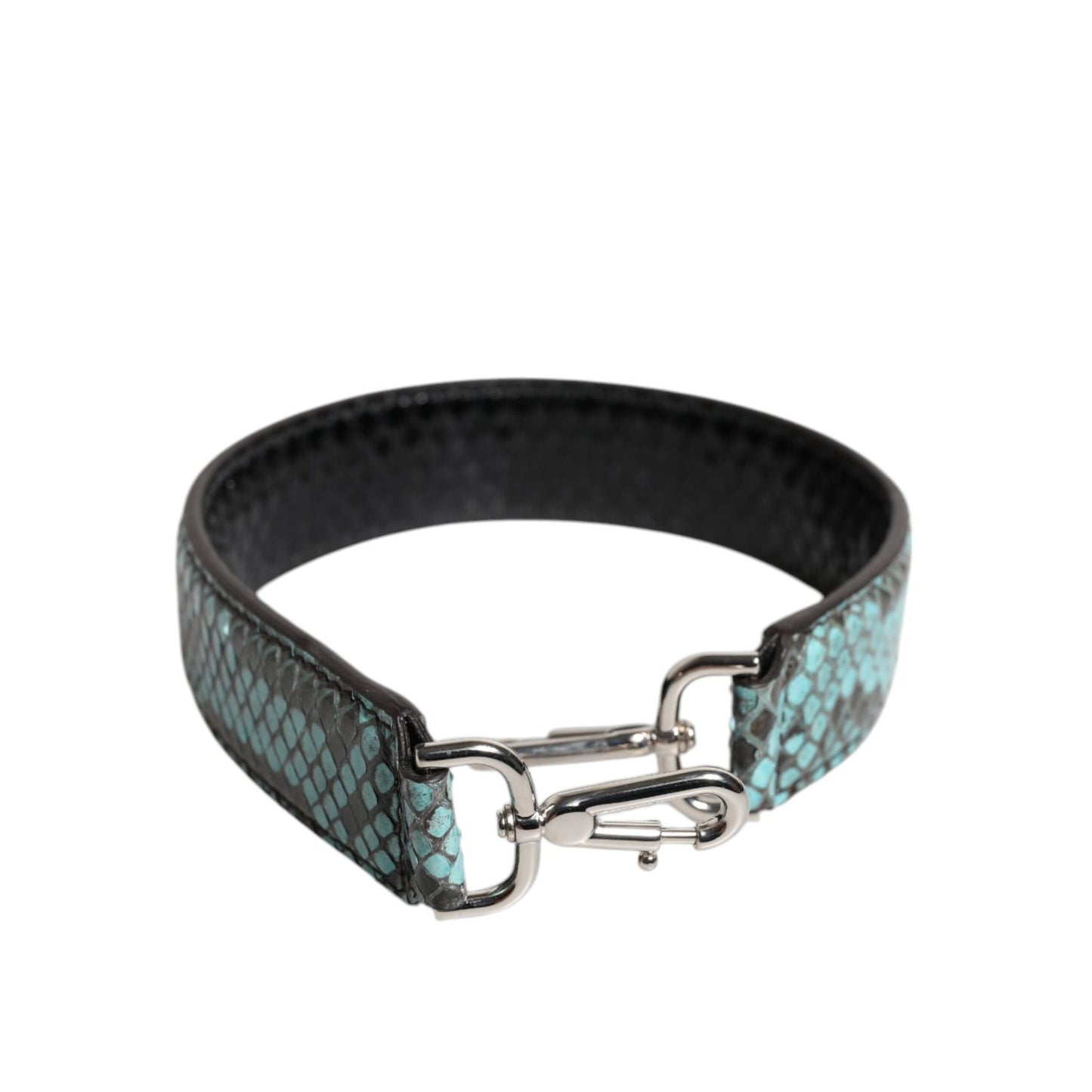 Dolce & Gabbana Black Blue Exotic Leather Bag Shoulder Strap