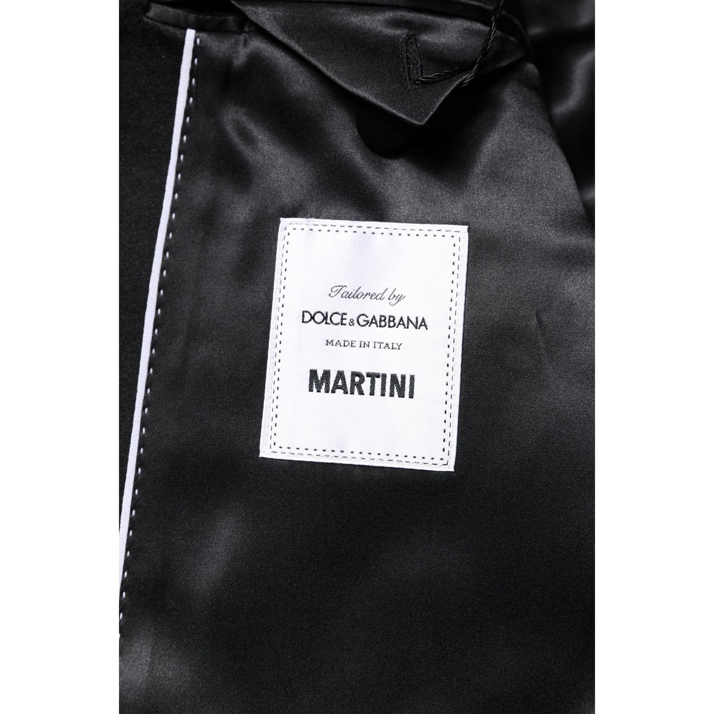 Dolce & Gabbana Black Single Breasted Men Coat MARTINI Blazer