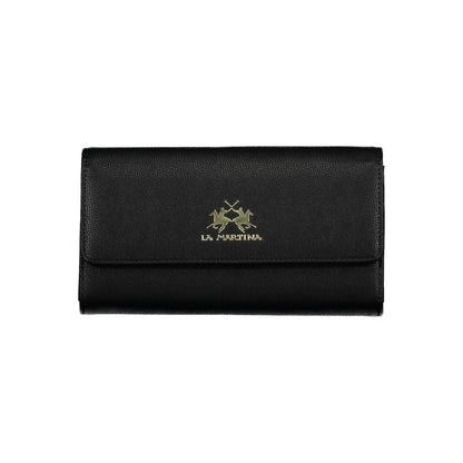 La Martina Black Polyethylene Wallet