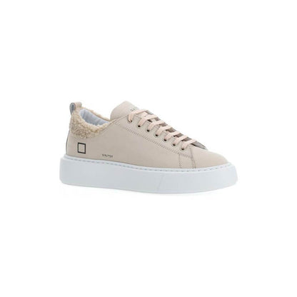 D.A.T.E Beige Leather Sneaker