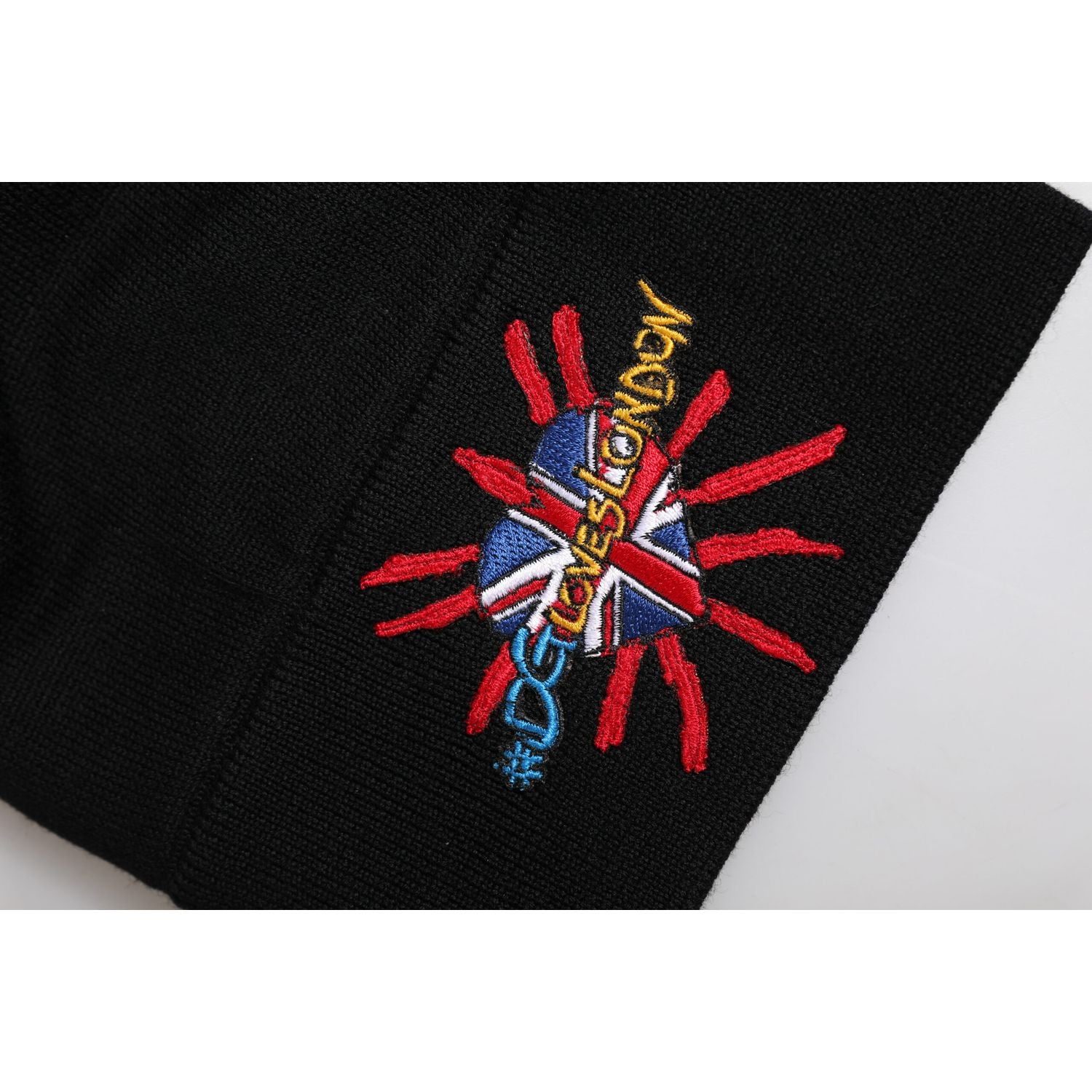 Dolce & Gabbana Black #DGLOVESLONDON Knitted Beanie Hat