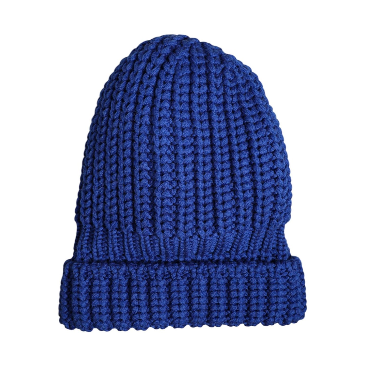 Dolce & Gabbana Blue Wool Knitted Winter Beanie Hat