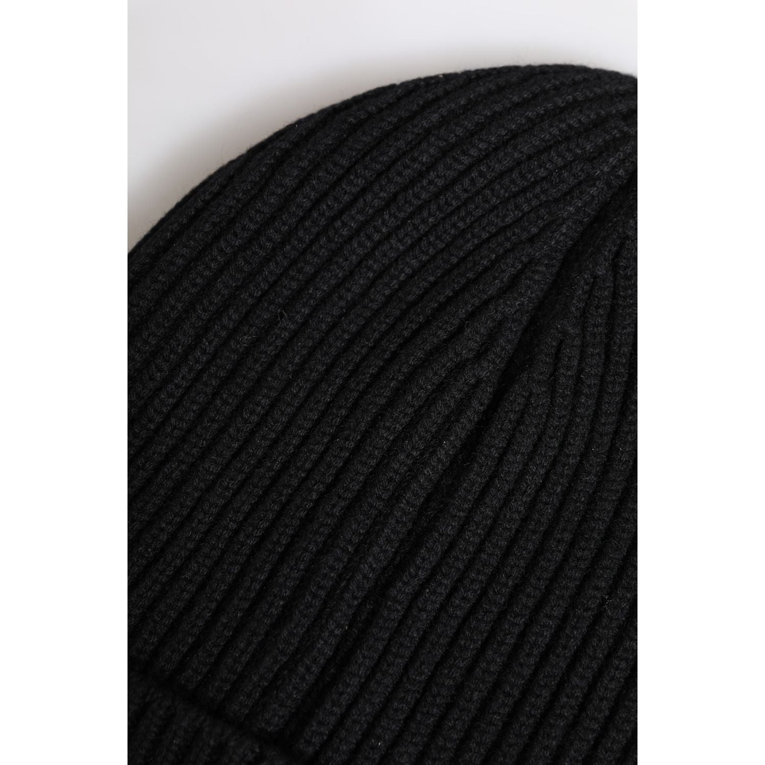 Dolce & Gabbana Black Cashmere Knitted Winter Beanie Hat