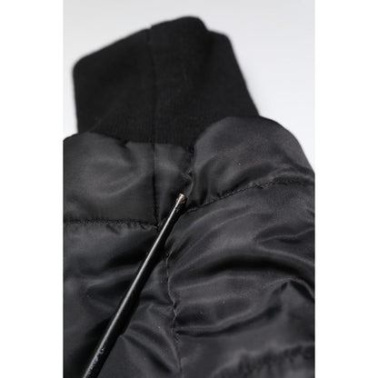 Dolce & Gabbana Black Hooded Parka Winter Men Coat Jacket