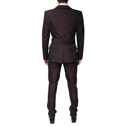 Dolce & Gabbana Maroon Single Breasted Formal 2 Piece Suit