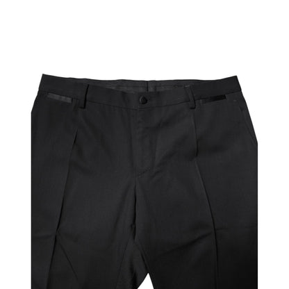 Dolce & Gabbana Black Wool Single Breasted 2 Piece Suit