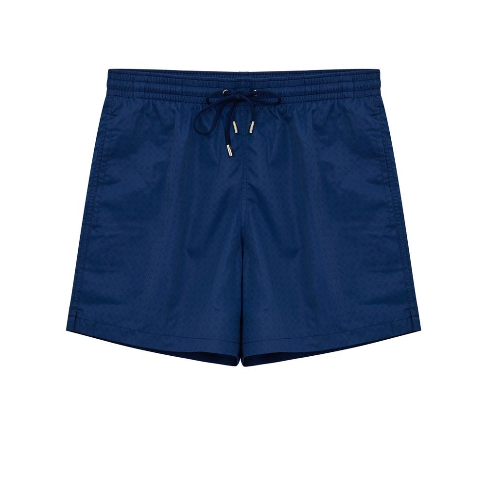 Canali Blue Polyester Swim Shorts
