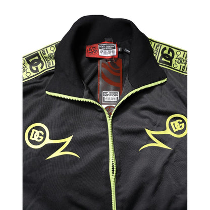 Dolce & Gabbana Black Logo Turtleneck Zip Bomber Jacket