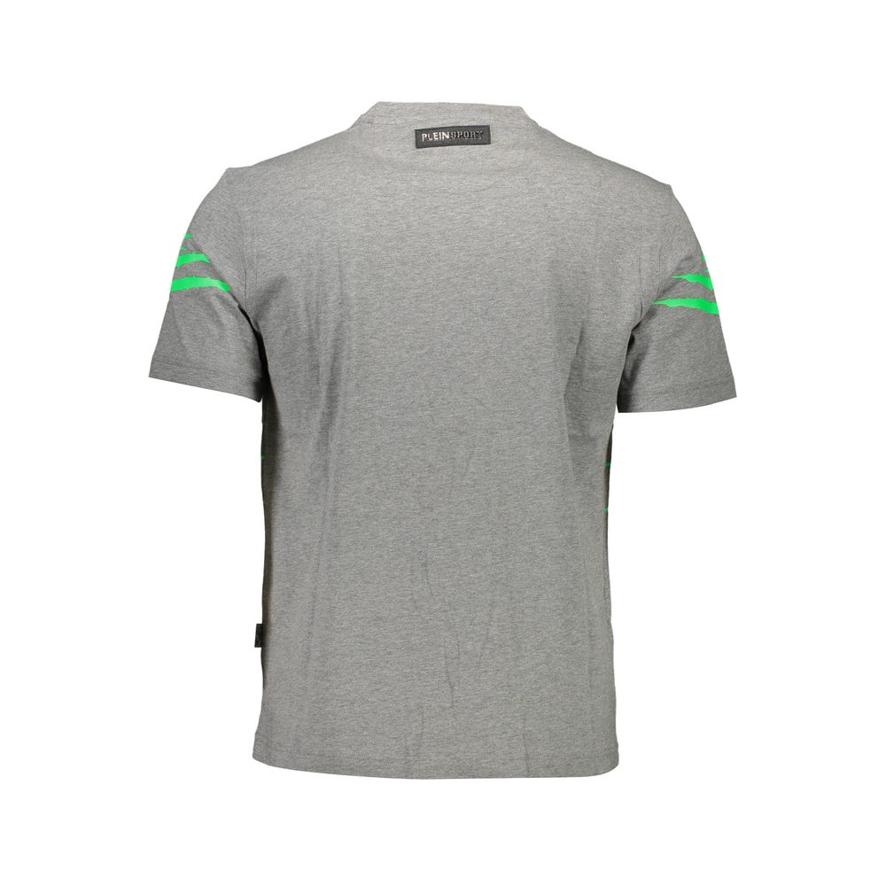 Plein Sport Gray Cotton T-Shirt