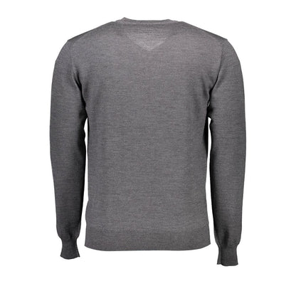 Harmont & Blaine Brown Wool Men Sweater, back view, showcasing Italian craftsmanship and premium fabric