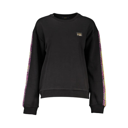 Cavalli Class Black Cotton Women Sweatshirt 1728,67403481248,Black,Cavalli Class,Clothing,New with tags,Sweaters - Clothing,Sweatshirts - Sweaters - Clothing,Women,XL
