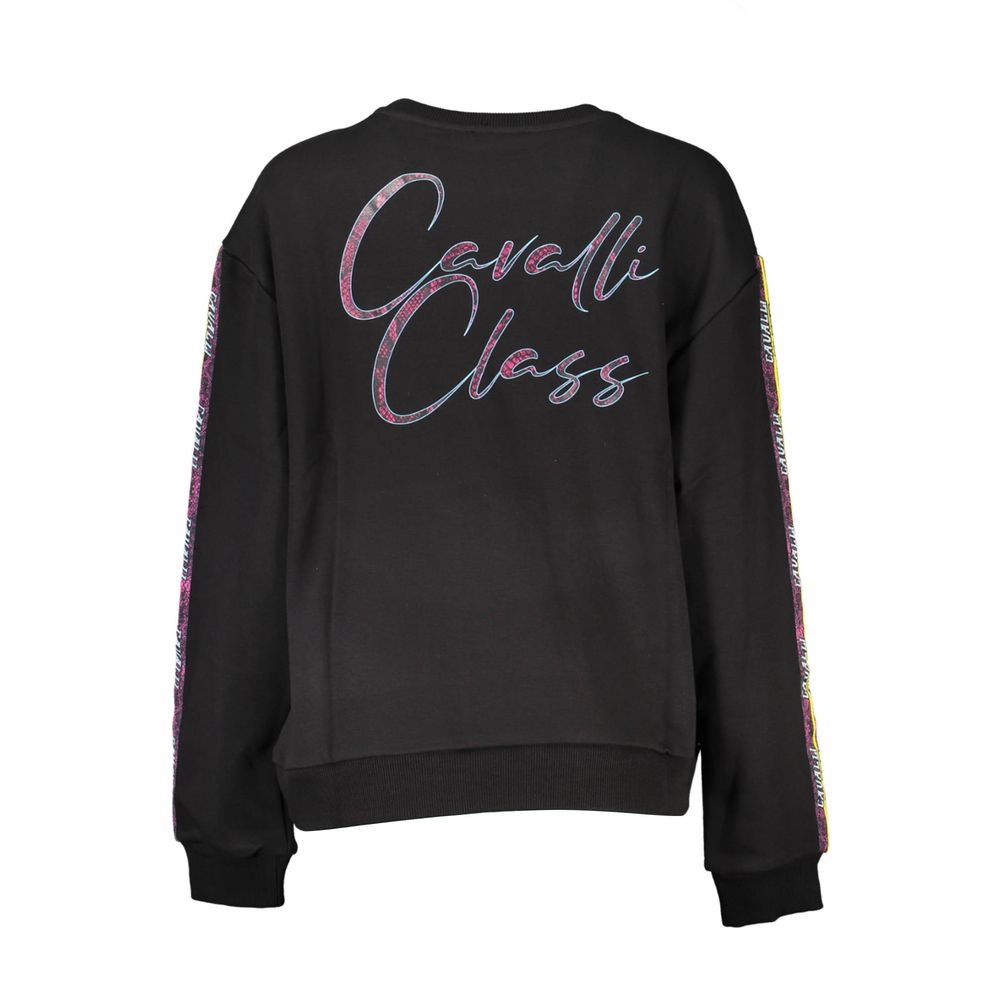 Cavalli Class Black Cotton Sweatshirt