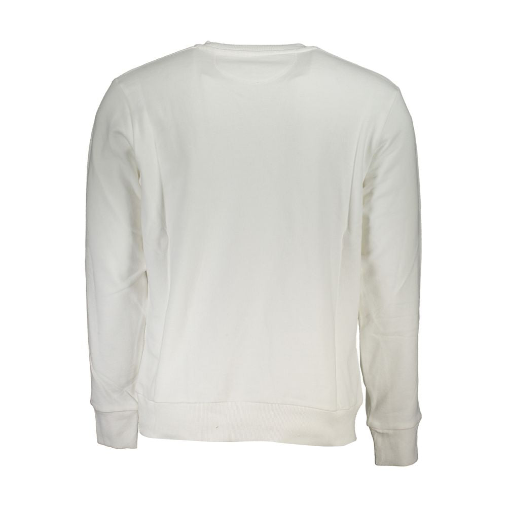 La Martina White Cotton Sweatshirt