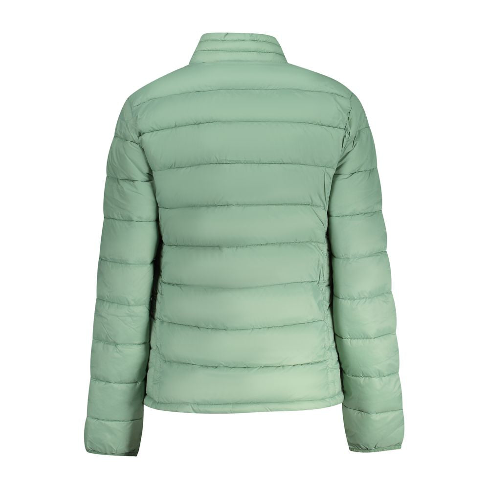 Back view of North Sails Green Polyamide Jackets & Coat with long sleeves and zip closure.