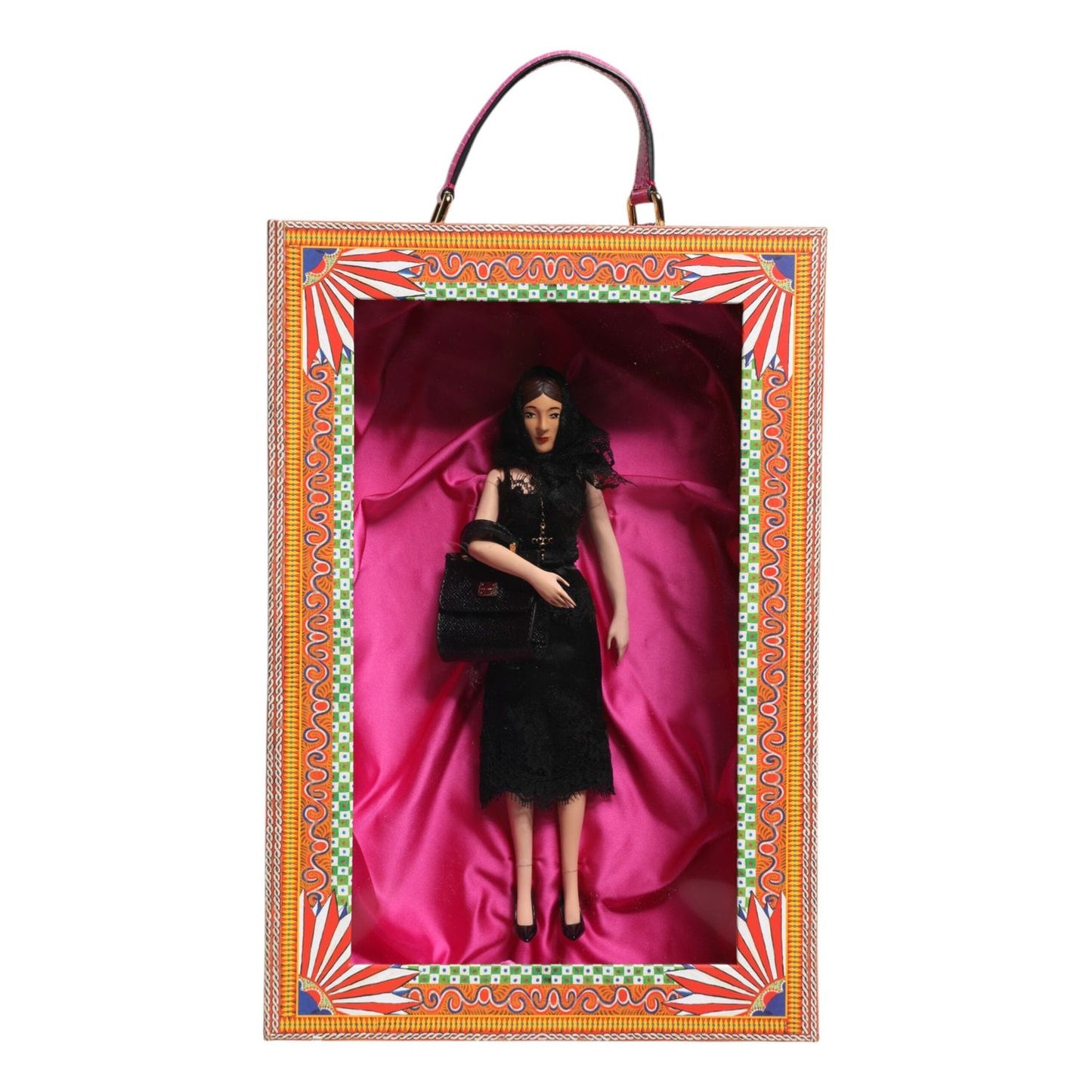 Dolce & Gabbana Black Dress Ceramic Porcelain Fashion Leather Sicily Dolls