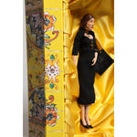 Dolce & Gabbana Black Dress Ceramic Porcelain Fashion Leather Sicily Dolls