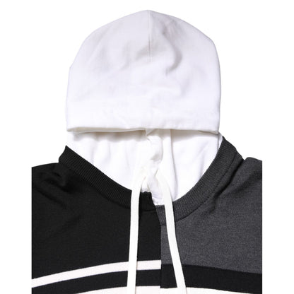 Dolce & Gabbana Multicolor Logo Pullover Hooded Sweater