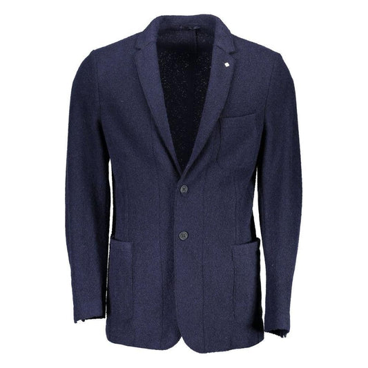 Gant Blue Wool Men Jacket GA-1362-IT46 | S