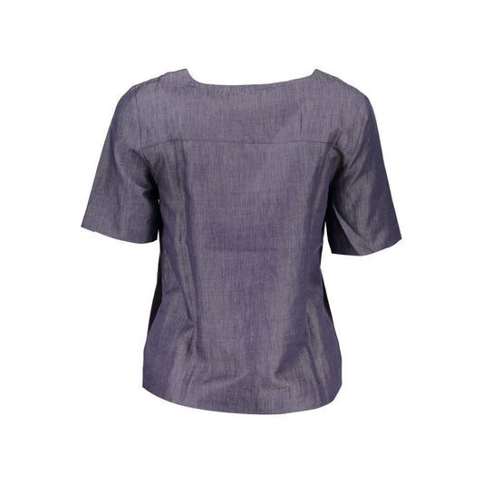 Gant Blue Cotton Unisex T-Shirt GA-6359-IT36|XXS