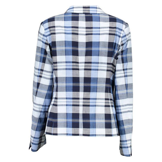 Gant Light Blue Cotton Women Jacket GA-7317-44