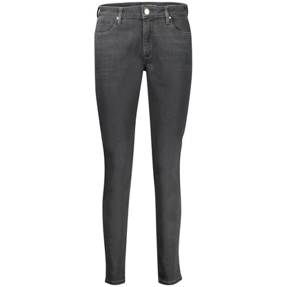 Guess Jeans Black Cotton Women Jeans with 5-pocket design and recycled material, perfect blend of style and sustainability.