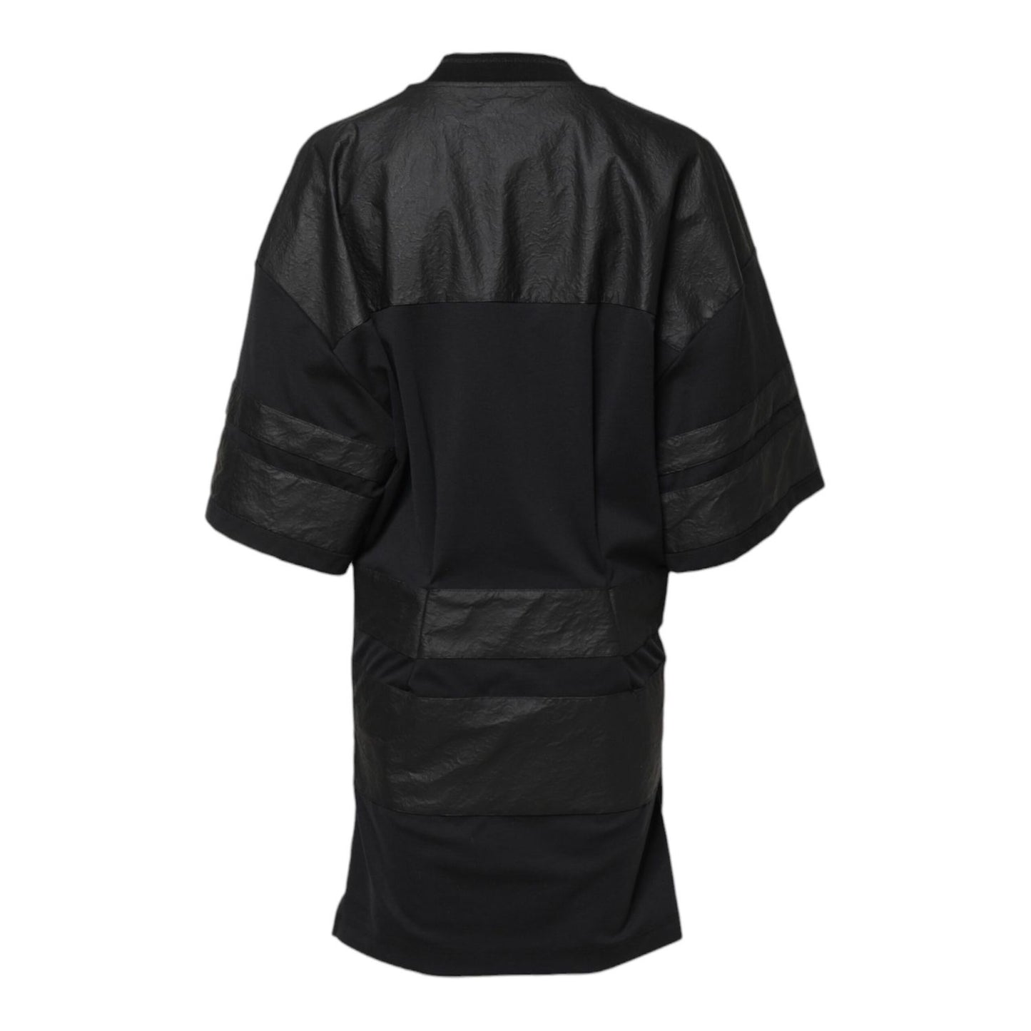 Dolce & Gabbana Black Cotton Short Sleeves V-neck T-shirt