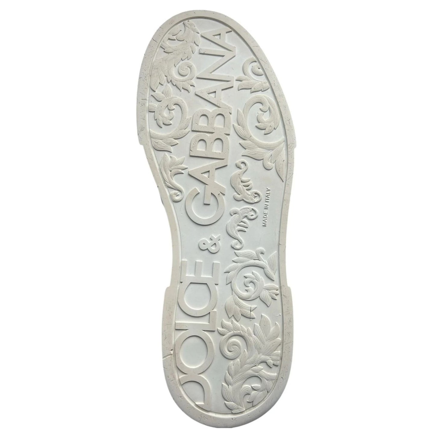 Dolce & Gabbana White Leather DG Logo Low Top Sneaker Shoes