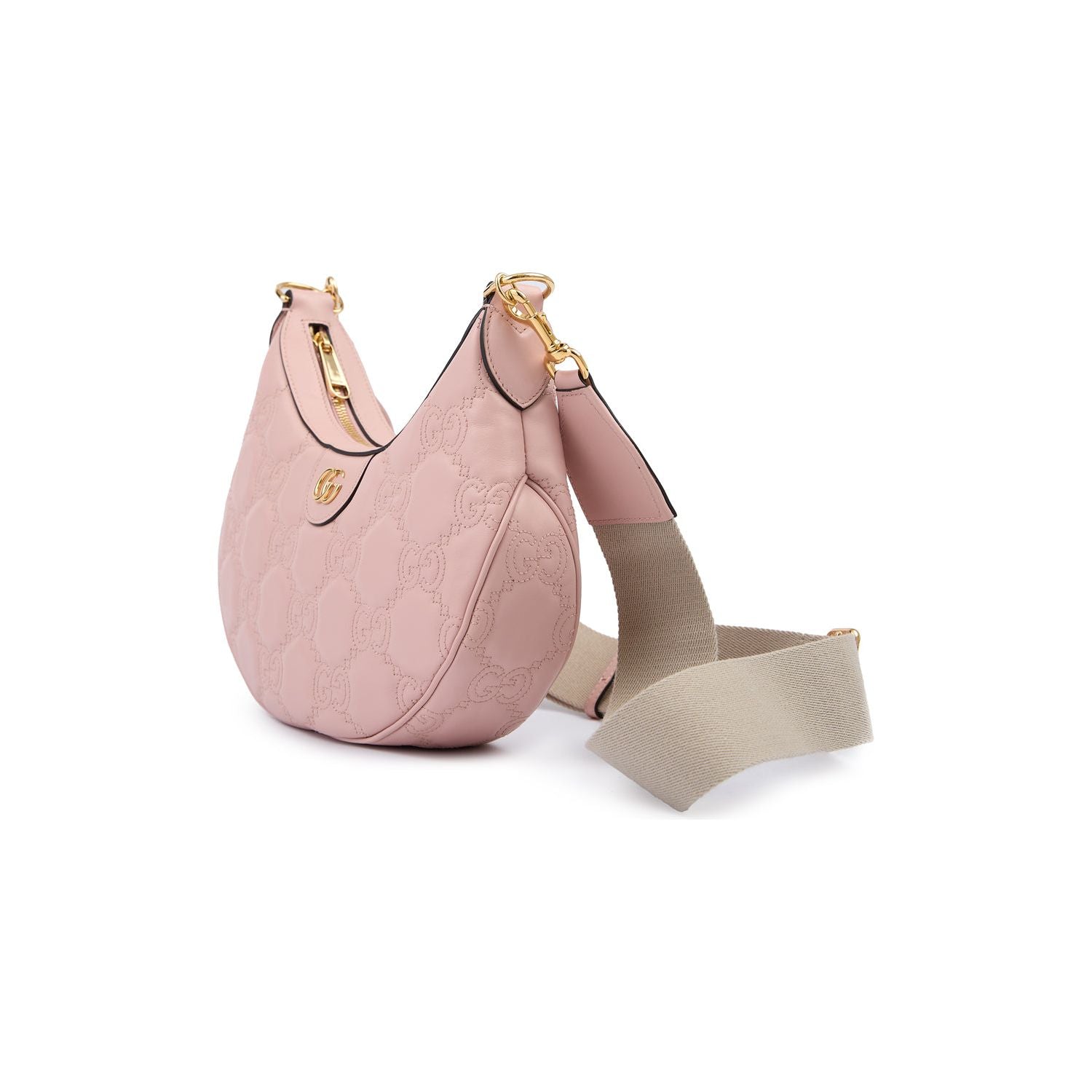 Front view with bag zipped and handles upright.