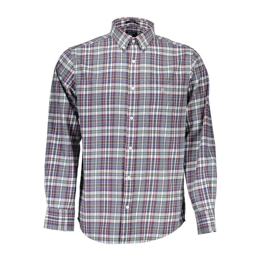 Gant Elegant Blue Cotton Button-Down Shirt GA-24085-S
