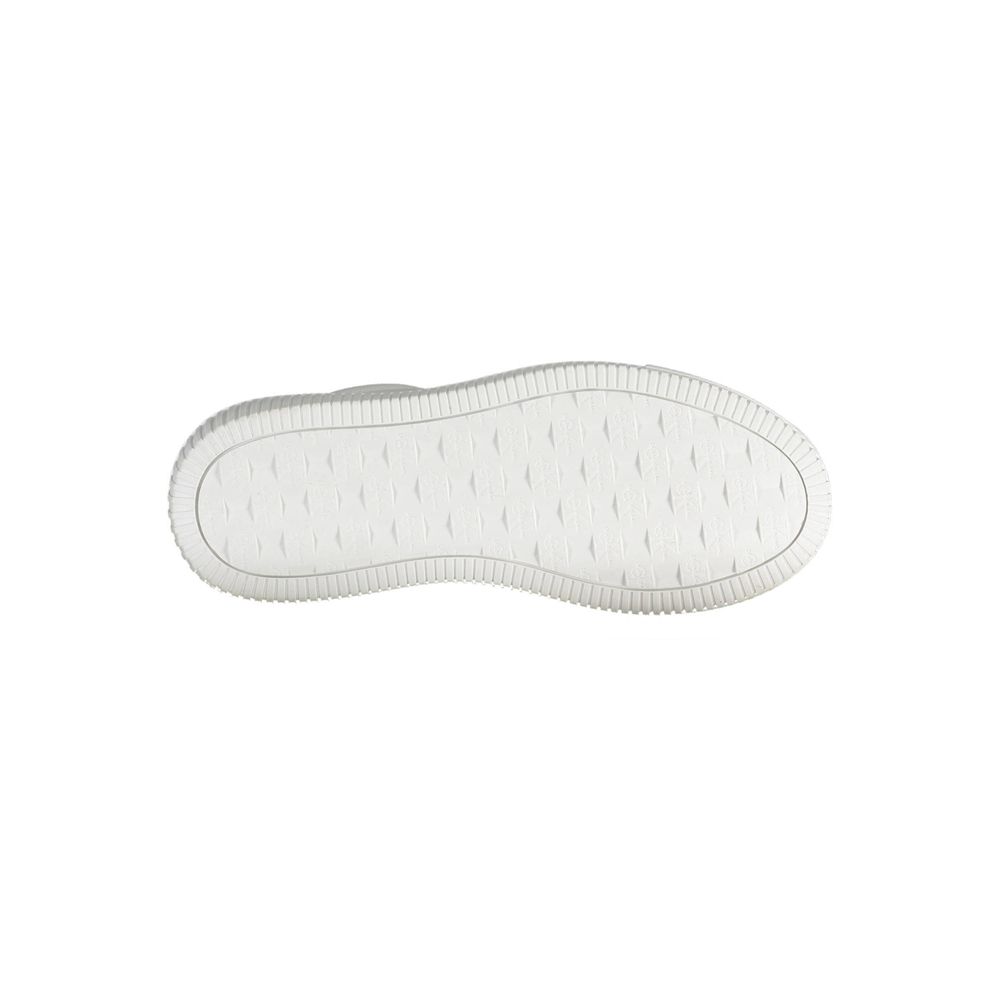 Sole view of Calvin Klein White Leather Women Sneaker showcasing durable design and stylish craftsmanship.