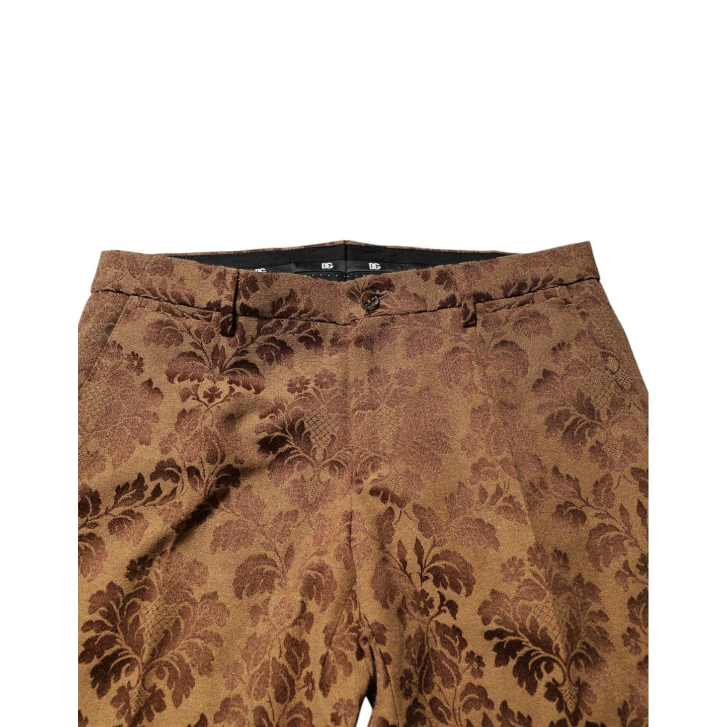 Dolce & Gabbana Brown Floral Jacquard SICILIA 2 Piece Suit