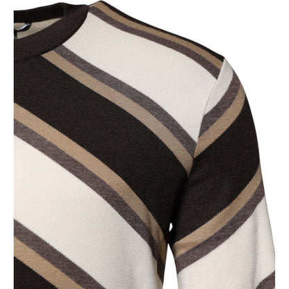 Dolce & Gabbana Multicolor Stripes Crew Neck Pullover Sweater