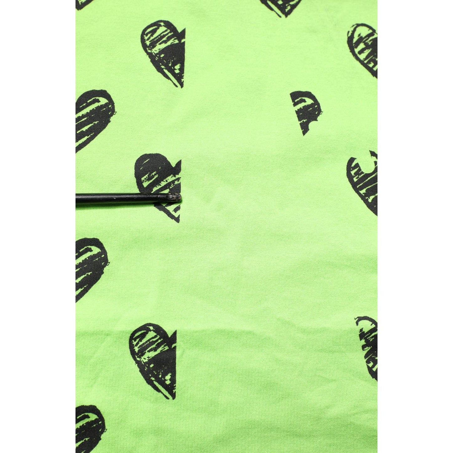 Dolce & Gabbana Green Heart Print Cotton Crew Neck T-shirt