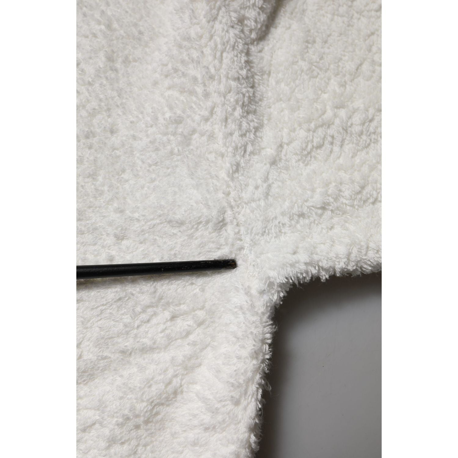 Dolce & Gabbana White Cotton Fleece Crew Neck Sweater