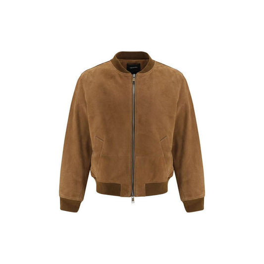Yves Salomon Suede Bomber Jacket YV-25E25EHV20464B20WA2234-IT54 | XXL
