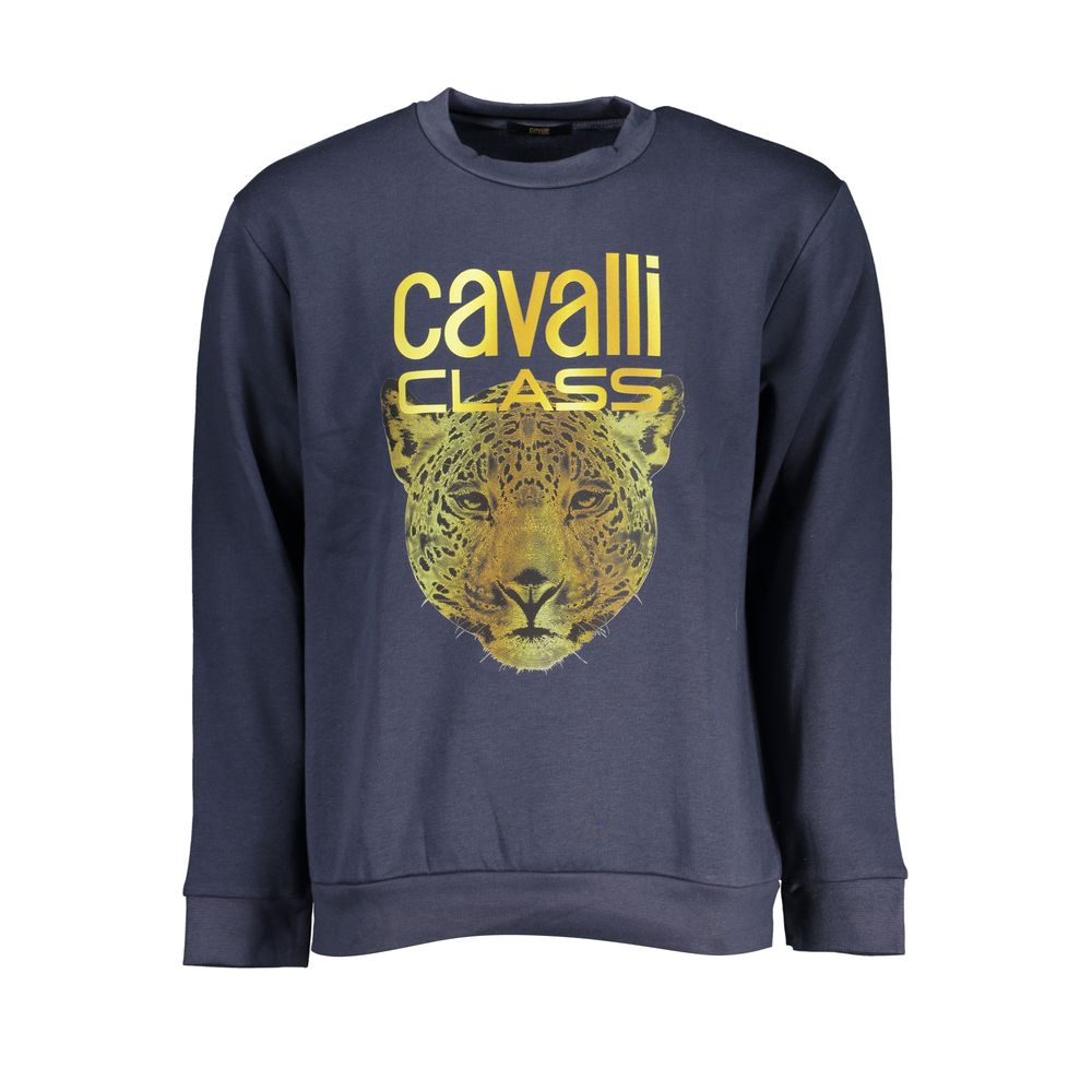 Cavalli Class Blue Cotton Sweatshirt