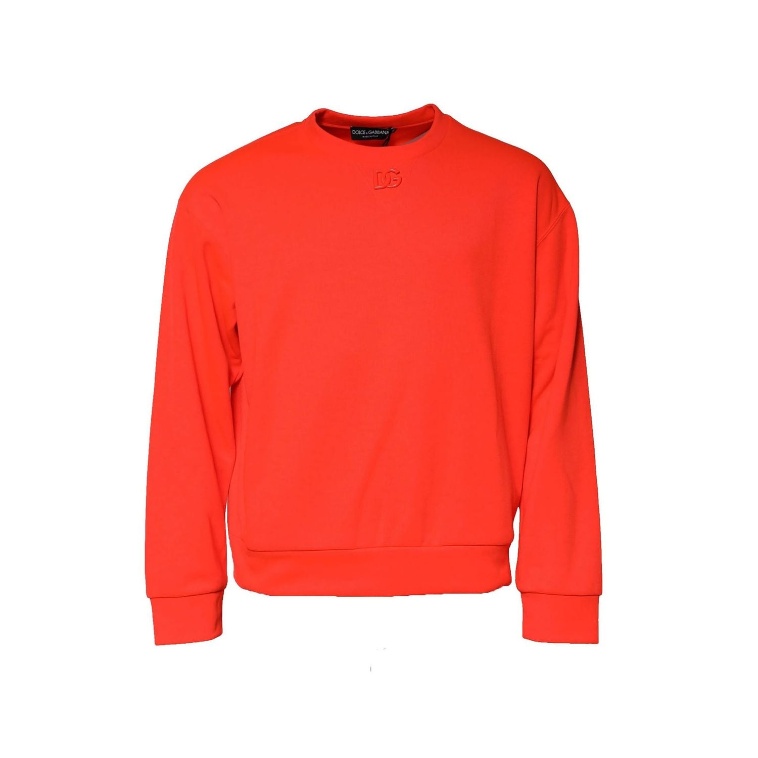 Dolce & Gabbana Orange Polyester DG Logo Sweatshirt Sweater