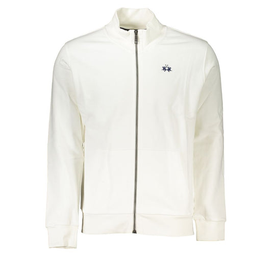 La Martina White Cotton Men Sweater