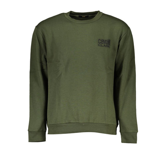 Cavalli Class Green Cotton Sweatshirt