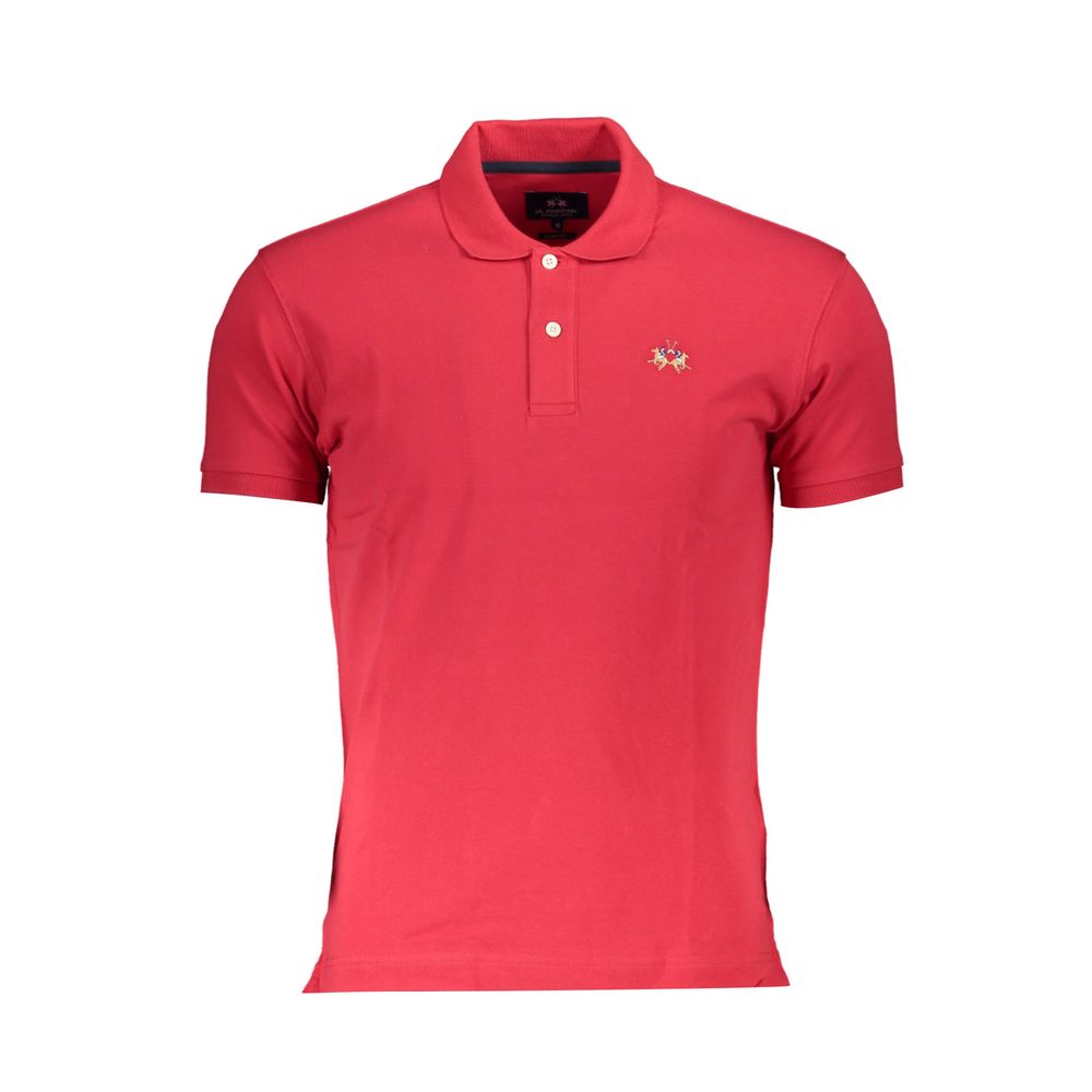 La Martina Red Cotton Polo Shirt