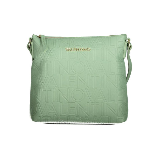 Mario Valentino Green Polyethylene Women Handbag with embossed logo and adjustable strap